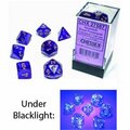 Time2Play Cube Borealis Luminary Dice, Royal Purple with Gold Numbers - Set of 7 TI3295812